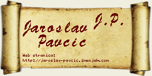 Jaroslav Pavčić vizit kartica